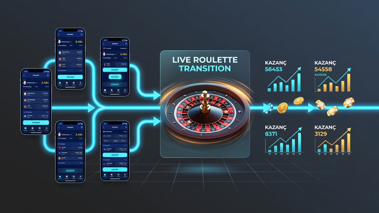 Illustration verschlüsselter Zahlungsgateways und mobiler Übergänge zwischen Sportwetten und Live-Roulette in türkischen Systemen