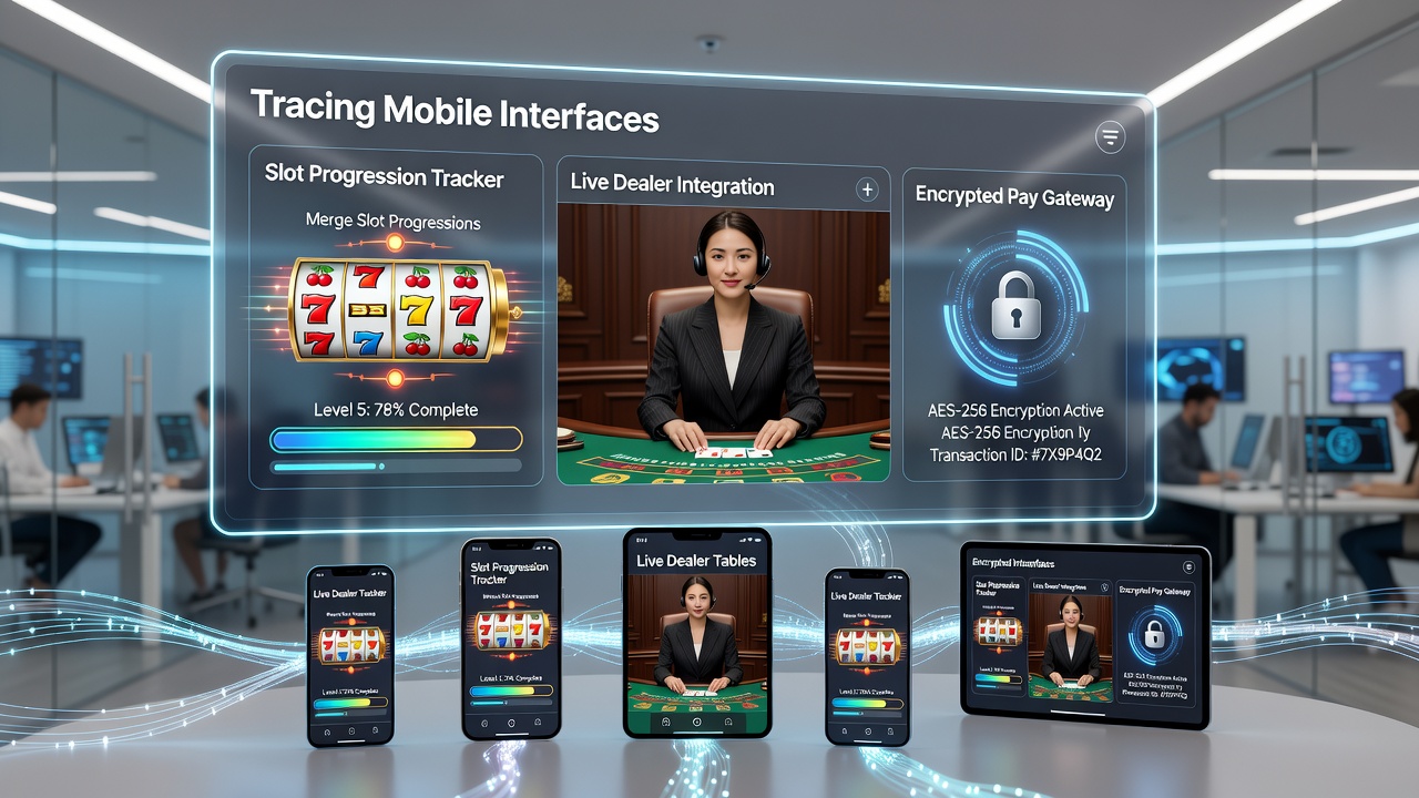 Verschlüsselte Kanäle verbinden mobile Spieloberflächen mit Live-Tischen